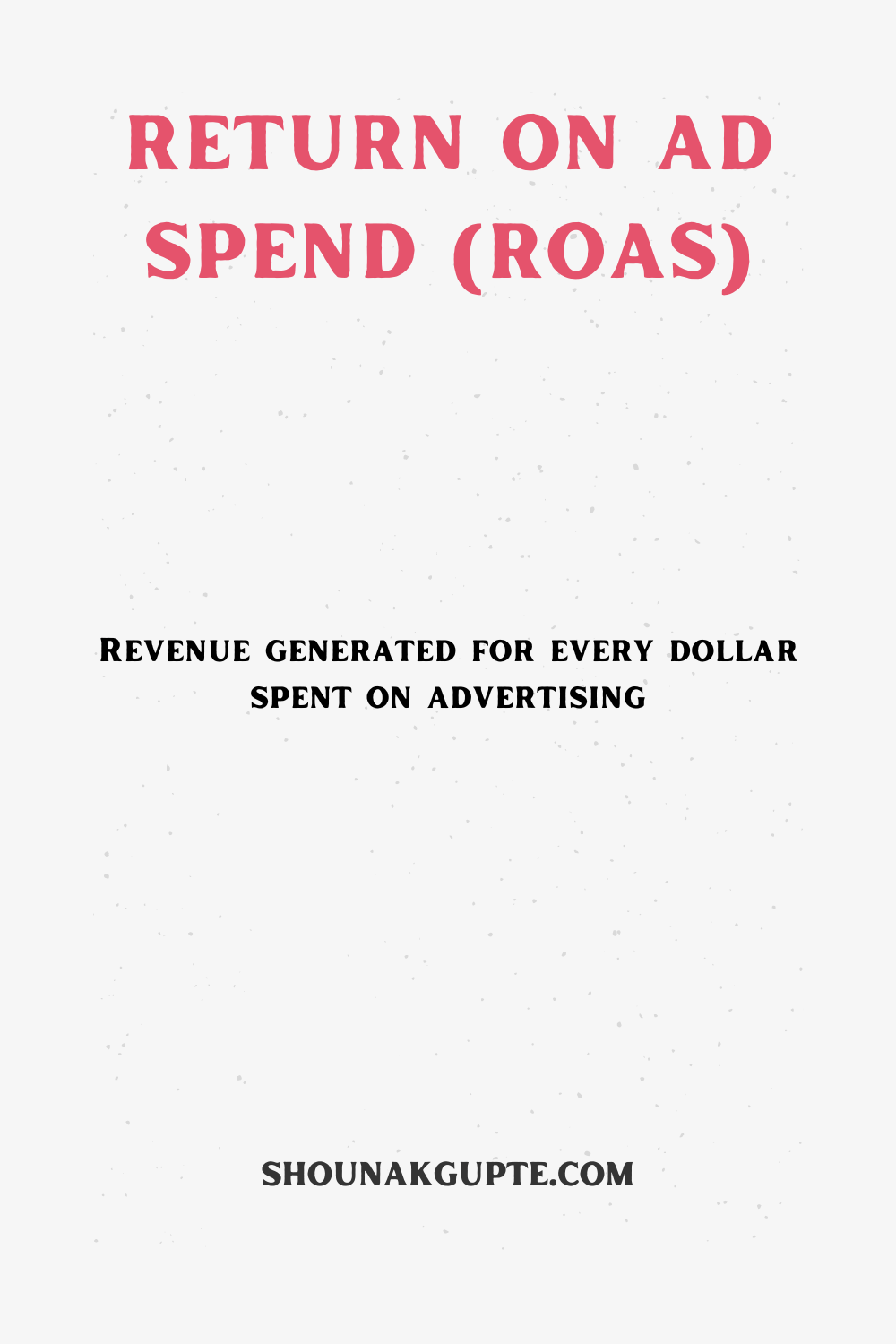 What is Return on AD Spend (ROAS)